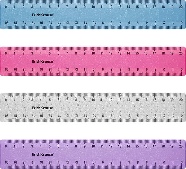 Изображение товара Линейка Erich Krause Glitter / 55516 (в ассортименте)