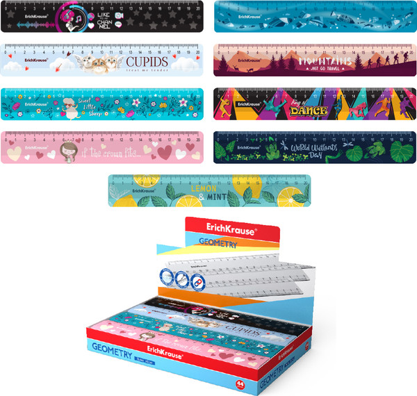 Изображение товара Линейка Erich Krause Для девочек / 59654 (в ассортименте)