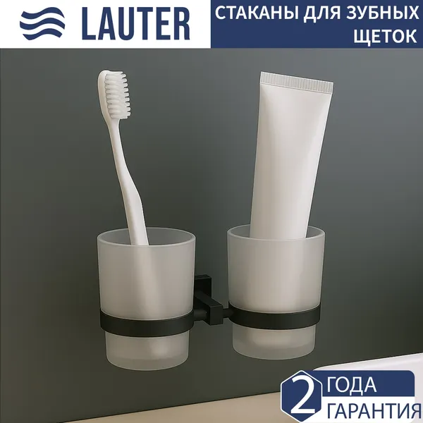 Изображение товара Набор аксессуаров для ванной Lauter 21SH6082 + 21SH6172 (Matt Black, 2 предмета)