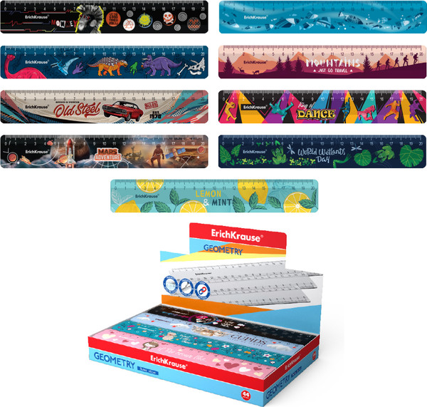 Изображение товара Линейка Erich Krause Для мальчиков / 59655 (в ассортименте)