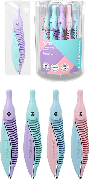 Изображение товара Циркуль Erich Krause Pastel / 61285 (в ассортименте)