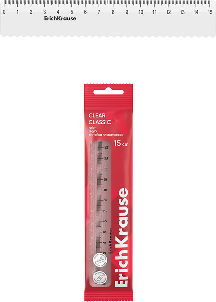 Изображение товара Линейка Erich Krause Clear / 61750 (прозрачный)