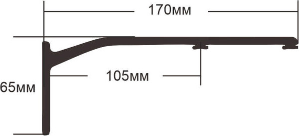Изображение товара Кронштейн для карниза Divades 17см (белый)