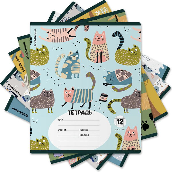Изображение товара Тетрадь Erich Krause Animalism / 63238 (12л, клетка)