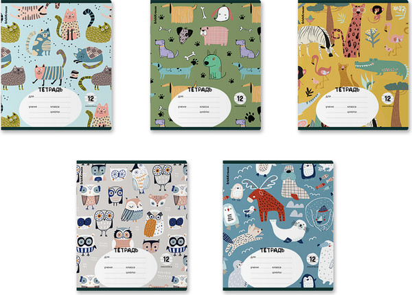 Изображение товара Тетрадь Erich Krause Animalism / 63239 (12л, линейка)