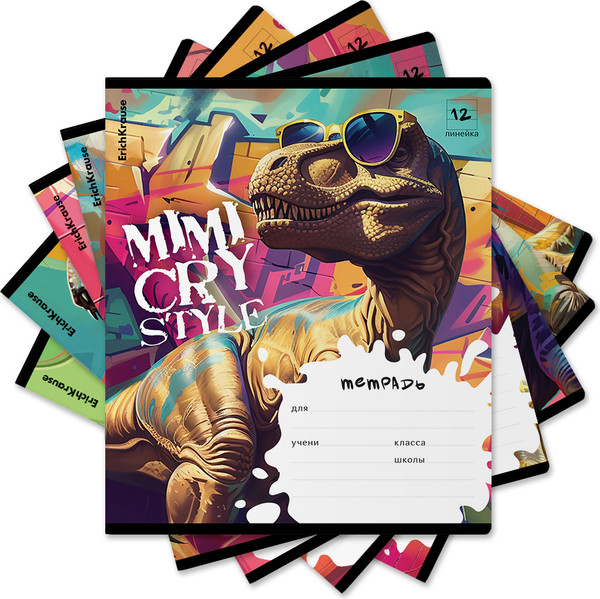 Изображение товара Тетрадь Erich Krause Dino Art / 63241 (12л, линейка)