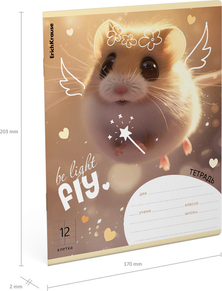 Изображение товара Тетрадь Erich Krause Fluffy / 63248 (12л, клетка)