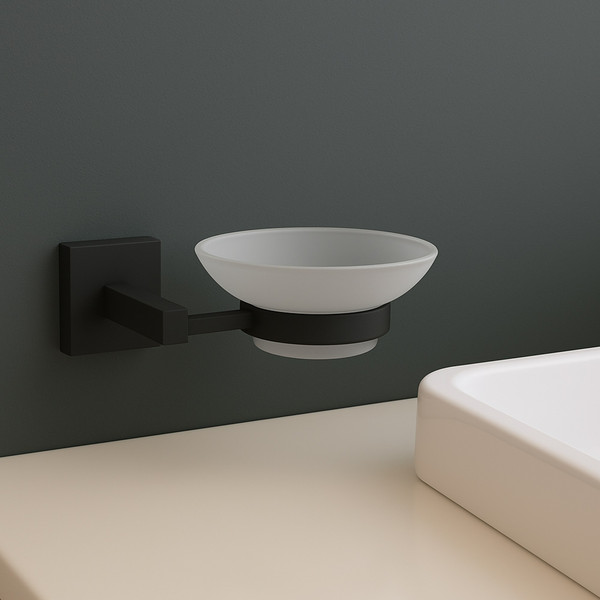 Изображение товара Набор аксессуаров для ванной Lauter 21SH6082 + 21SH6052 + 21SH6012 (Matt Black, 3 предмета)