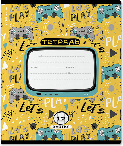 Изображение товара Тетрадь Erich Krause Gamepad / 58386 (12л, клетка)