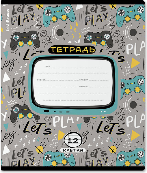 Изображение товара Тетрадь Erich Krause Gamepad / 58386 (12л, клетка)