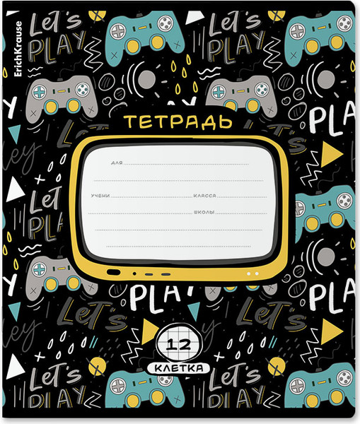 Изображение товара Тетрадь Erich Krause Gamepad / 58386 (12л, клетка)