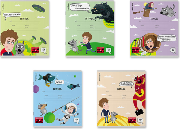 Изображение товара Тетрадь Erich Krause Приключения Пети и Волка / 61461 (12л, клетка)