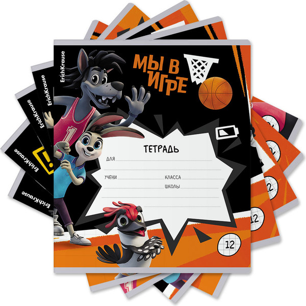 Изображение товара Тетрадь Erich Krause Ну, Погоди! Каникулы / 62147 (12л, клетка)