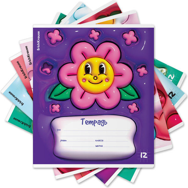 Изображение товара Тетрадь Erich Krause Bouncy / 63250 (12л, клетка)