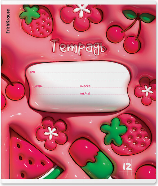 Изображение товара Тетрадь Erich Krause Bouncy / 63250 (12л, клетка)