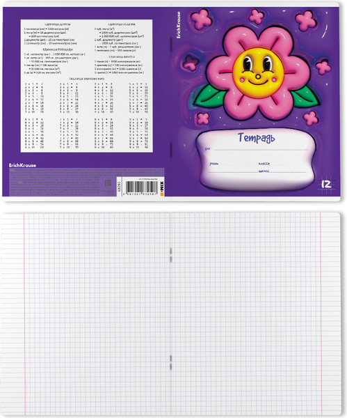 Изображение товара Тетрадь Erich Krause Bouncy / 63250 (12л, клетка)