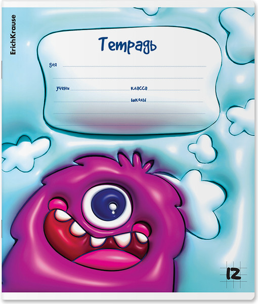 Изображение товара Тетрадь Erich Krause Bouncy / 63250 (12л, клетка)