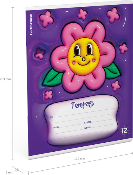 Изображение товара Тетрадь Erich Krause Bouncy / 63251 (12л, линейка)