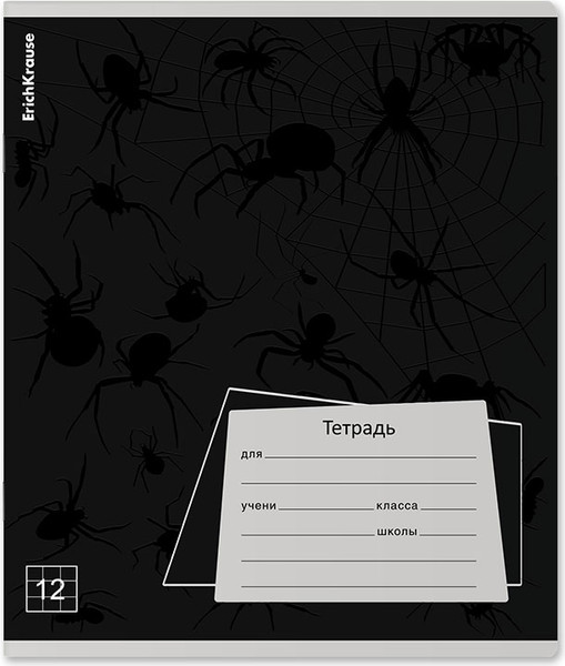 Изображение товара Тетрадь Erich Krause Black Pattern / 60534 (12л, клетка)