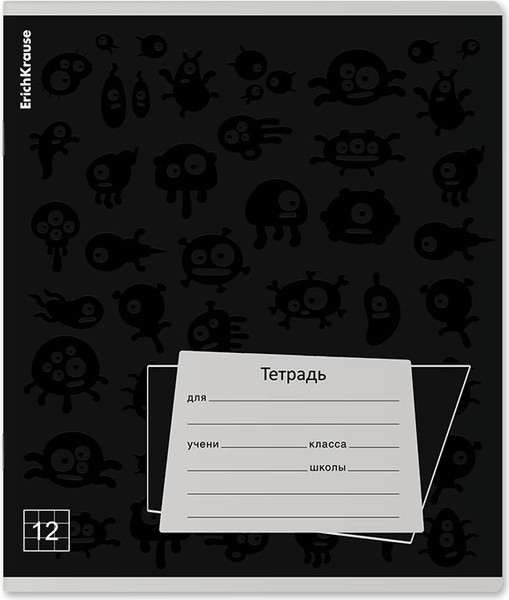 Изображение товара Тетрадь Erich Krause Black Pattern / 60534 (12л, клетка)