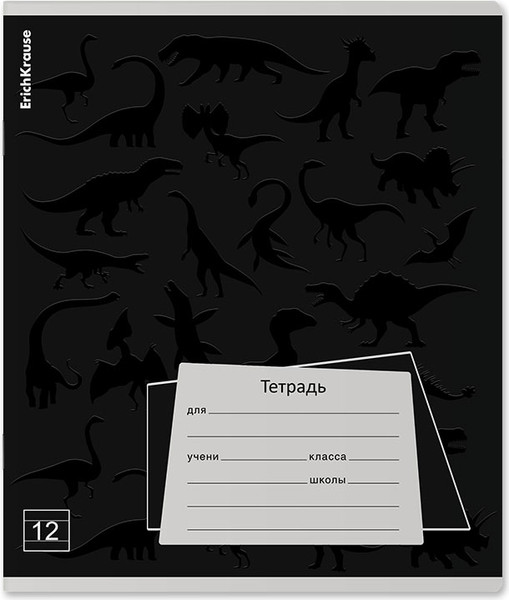 Изображение товара Тетрадь Erich Krause Black Pattern / 60535 (12л, линейка)