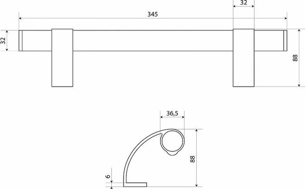 Изображение товара Ручка дверная БУЛАТ РС-02.345.8017 (коричневый)