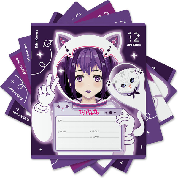 Изображение товара Тетрадь Erich Krause Space Anime / 60539 (12л, линейка)
