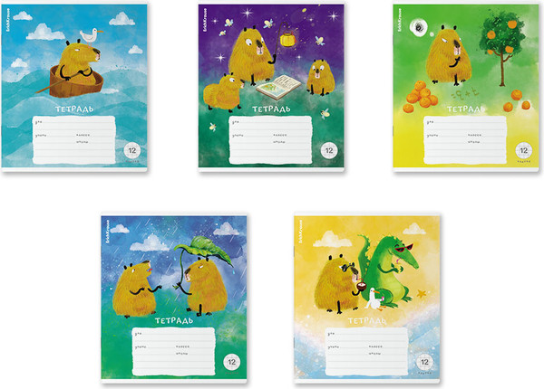 Изображение товара Тетрадь Erich Krause Capybara Travel / 60544 (12л, клетка)