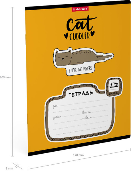 Изображение товара Тетрадь Erich Krause Funny Kittens / 58382 (12л, клетка)