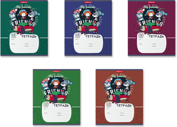 Изображение товара Тетрадь Erich Krause Adventure Friends / 58384 (12л, клетка)