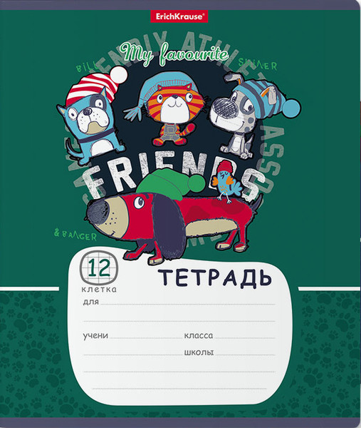 Изображение товара Тетрадь Erich Krause Adventure Friends / 58384 (12л, клетка)