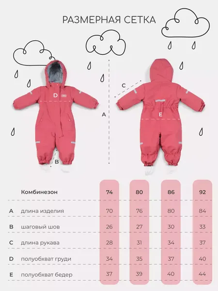 Изображение товара Комбинезон прогулочный детский MOWbaby Eskimo 158/18-74 (Rose, р.74)