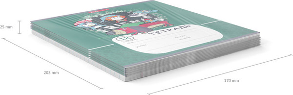 Изображение товара Тетрадь Erich Krause Adventure Friends / 58385 (12л, линейка)