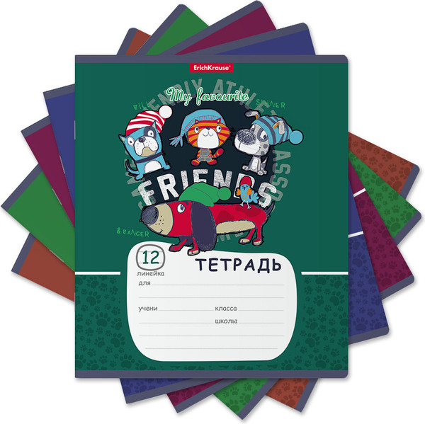 Изображение товара Тетрадь Erich Krause Adventure Friends / 58385 (12л, линейка)