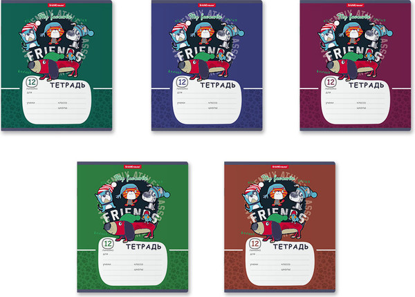 Изображение товара Тетрадь Erich Krause Adventure Friends / 58385 (12л, линейка)