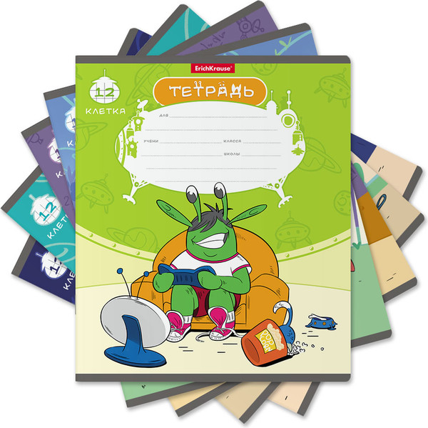 Изображение товара Тетрадь Erich Krause Монстрики / 58239 (12л, клетка)