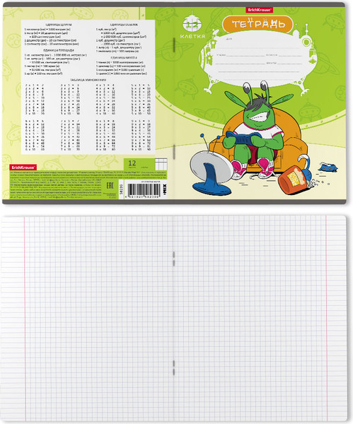 Изображение товара Тетрадь Erich Krause Монстрики / 58239 (12л, клетка)