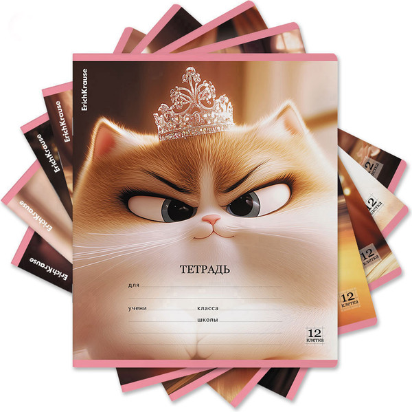 Изображение товара Тетрадь Erich Krause Prima Cat / 64822 (12л, клетка)