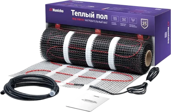 Изображение товара Теплый пол электрический Nunicho Etalon SHP 1350Вт с терморегулятором RТС 70.26 (9.0м2)
