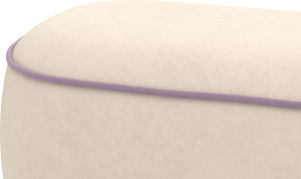 Изображение товара Пуф Олмеко Лона (велюр Forward 910 крем/велюр Forward 892 тоуп)