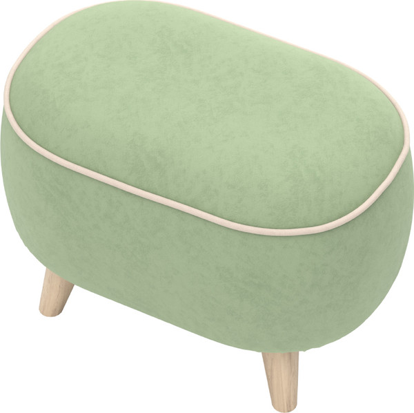 Изображение товара Пуф Олмеко Лона (велюр Forward 651 олива/велюр Forward 910 крем)