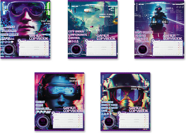 Изображение товара Тетрадь Erich Krause Cyber Game / 60561 (18л, линейка)