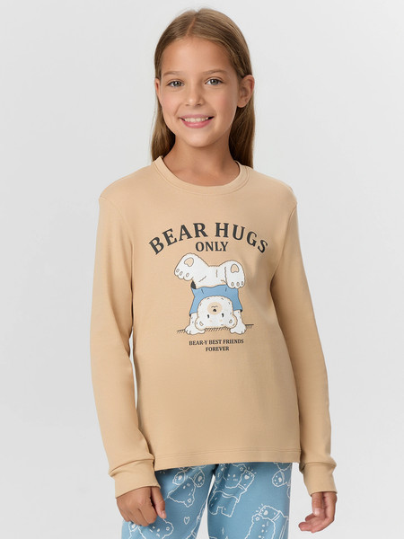 Изображение товара Пижама детская Mark Formelle 567743 (р.122-60, обжаренный миндаль/мишки на сине-голубом)