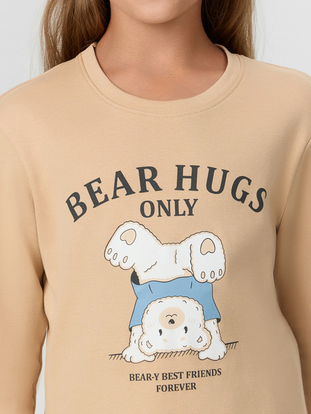 Изображение товара Пижама детская Mark Formelle 567743 (р.122-60, обжаренный миндаль/мишки на сине-голубом)