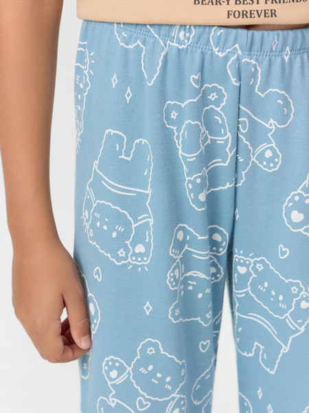 Изображение товара Пижама детская Mark Formelle 567743 (р.128-64, обжаренный миндаль/мишки на сине-голубом)