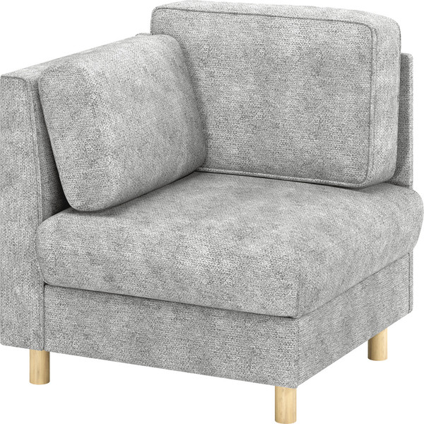 Изображение товара Кресло мягкое Олмеко Шелдон (велюр Sierra 1 светло-серый)