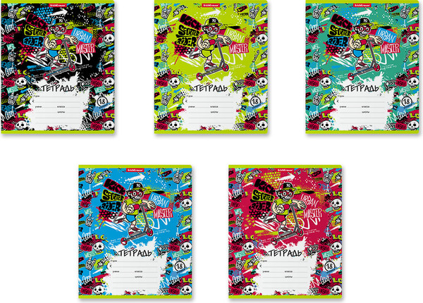 Изображение товара Тетрадь Erich Krause Scooter Master / 58392 (18л, клетка)