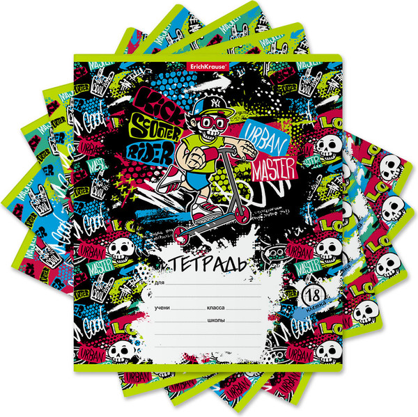 Изображение товара Тетрадь Erich Krause Scooter Master / 58392 (18л, клетка)