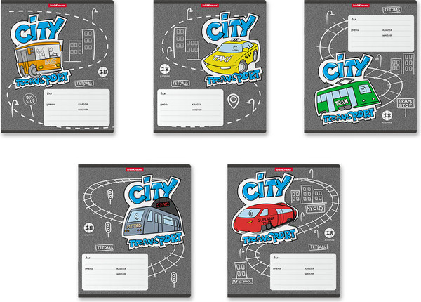 Изображение товара Тетрадь Erich Krause City Transport / 58251 (18л, клетка)