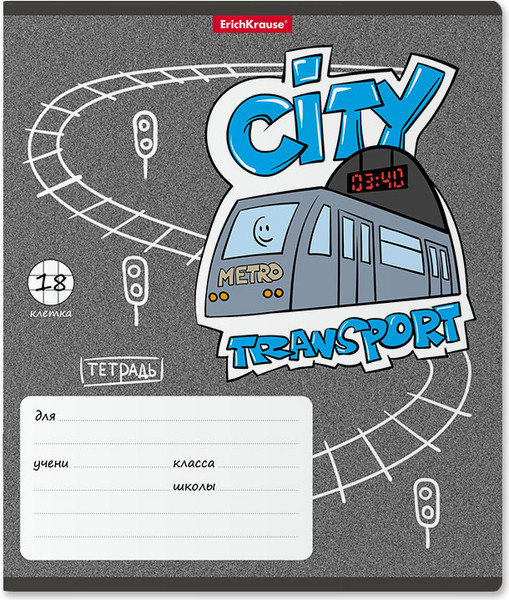 Изображение товара Тетрадь Erich Krause City Transport / 58251 (18л, клетка)